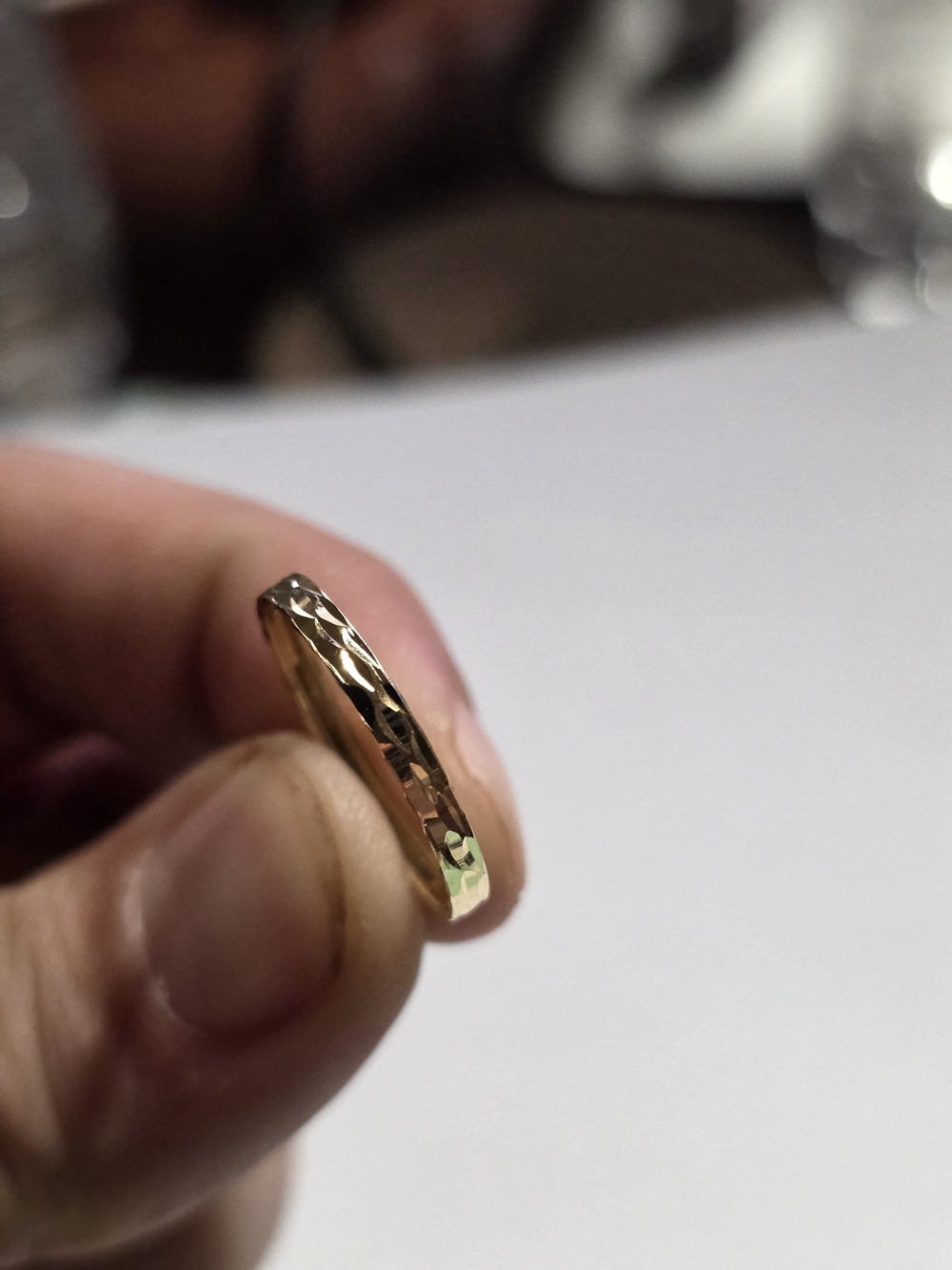Beautiful 10k Gold Textured Reptile Habitat Accent Ring - Gold